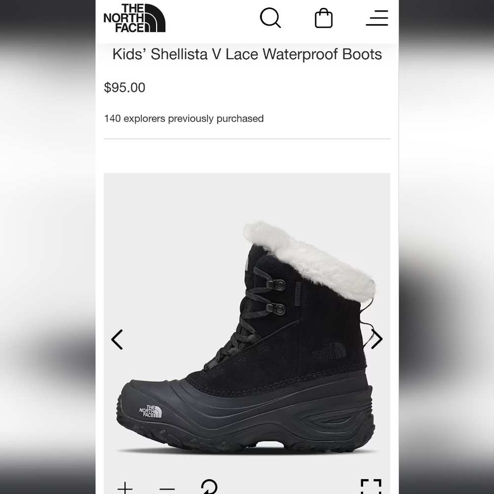 Kids NorthFace Waterproof Boots